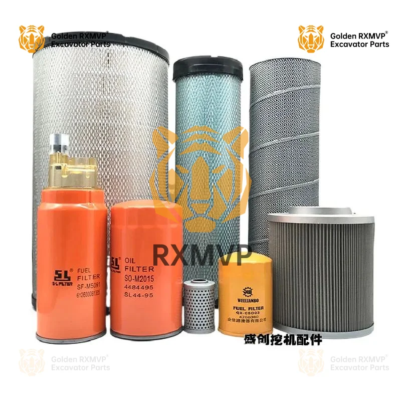 For Xcmg Xe215c Air Filter, Diesel Oil Filter, Oil-water Separator, Hydraulic Return Oil Excavator Accessories