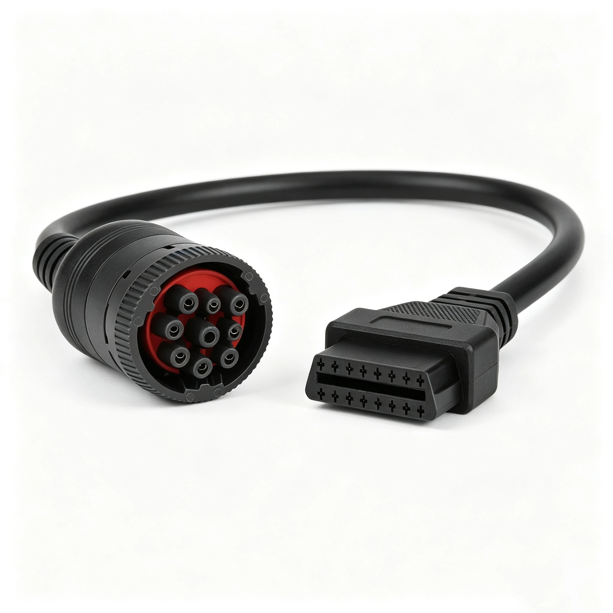 Truck Cable OBD1 To FOR Obd2 Adapter J1939 9Pin Female To  FOR Obd2 16Pin Connector Diagnostic Cable Automotive Accessories