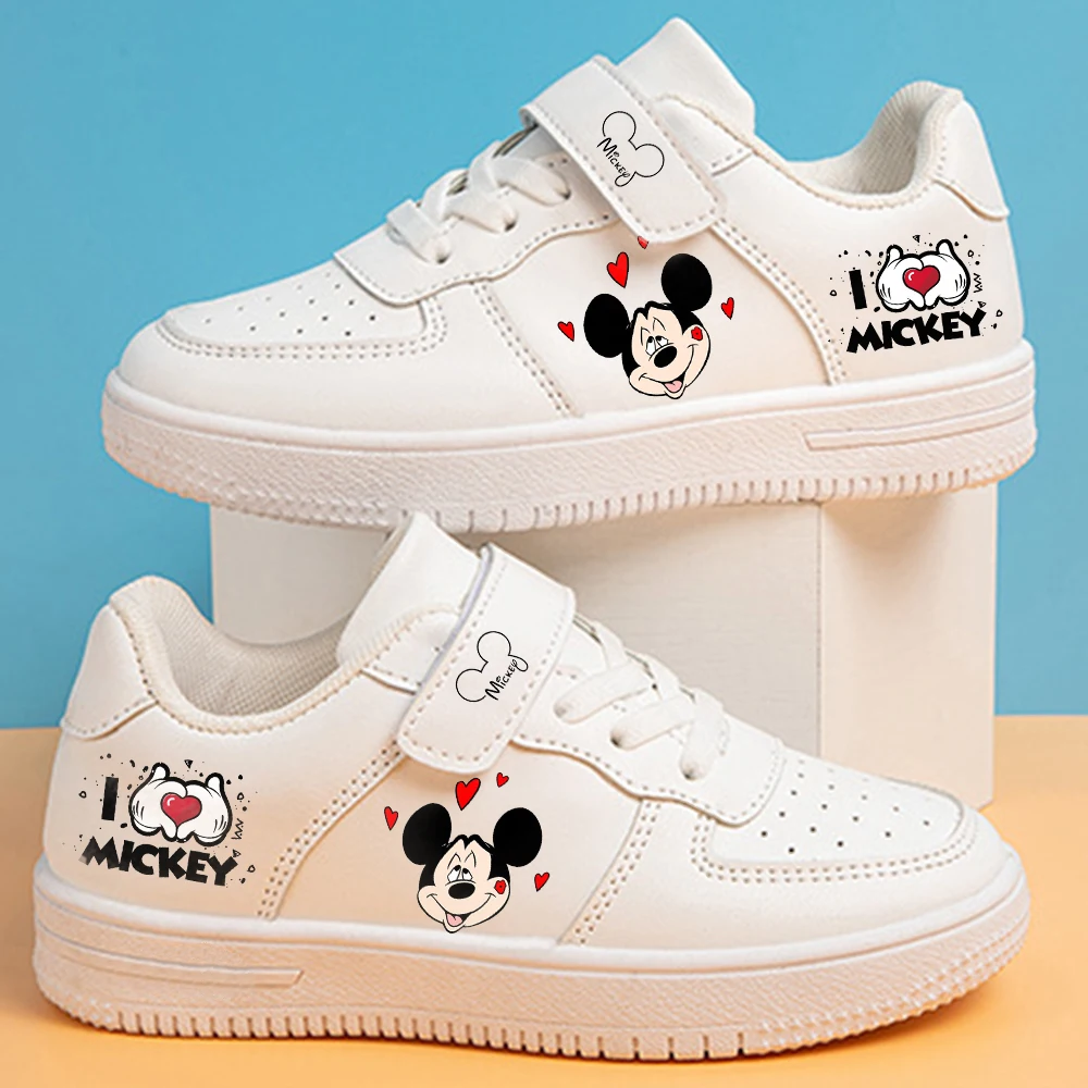 Mickey mouse minnie Children shoes Student Casual Sneakers girls boys Youth Running Fashion Sports Shoes Christmas Gift