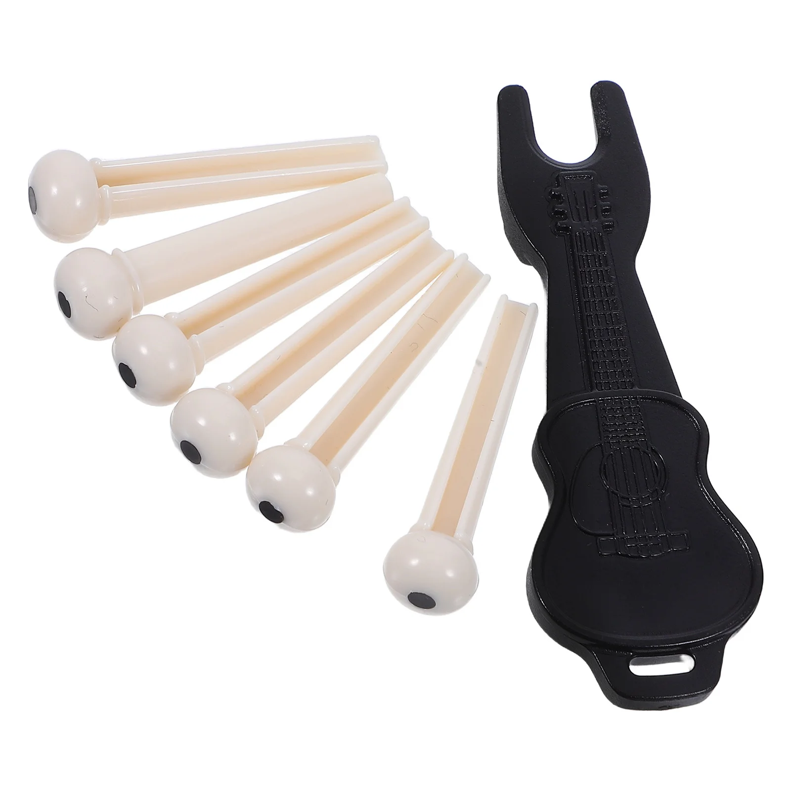 

10Sets Guitar Maintenance Kit ABS Plastic Bridge Pins Acoustic String Winder Tool for Quick Replacement Pegs Lightweight