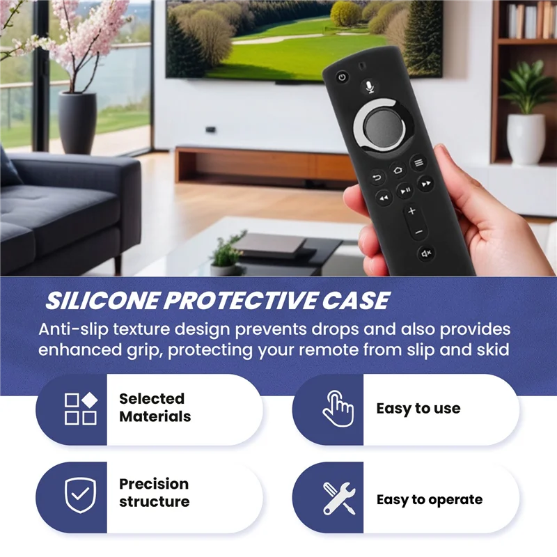 For 2Nd Gen Fire TV Stick Alexa Voice Remote Silicone Shock Proof Case Cover-N36R