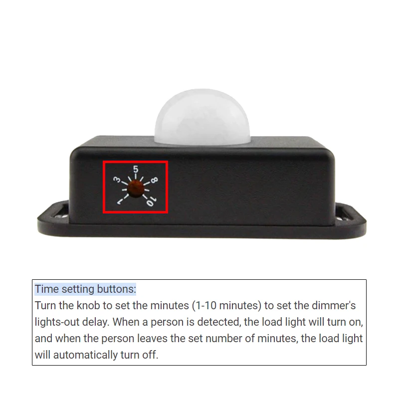 DC 12V 24V 6A regolazione automatica interruttore sensore di movimento PIR rilevatore a infrarossi IR modulo di accensione/spegnimento della luce