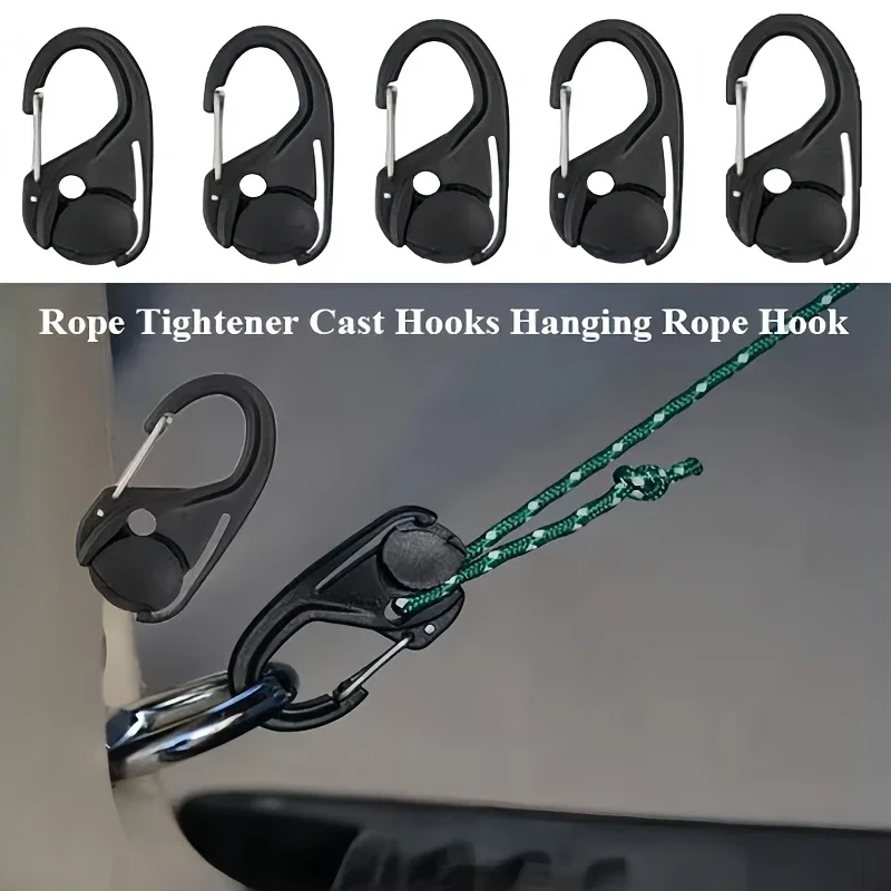 

Outdoor Camping Elastic Hanging Rope Hook Nylon Plastic Rope Tent Tightener Buckle Fishing Boat Accessories