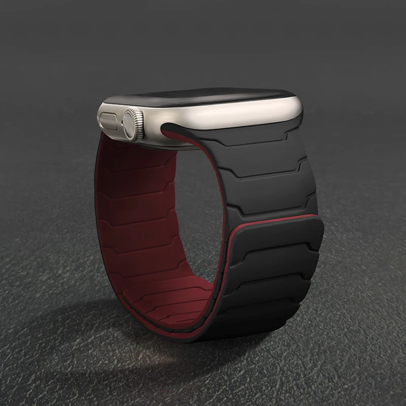 Magnetarmband für Apple Watch Band Ultra 2 3 49 mm 44 mm 40 mm 41 mm 46 mm 42 mm 45 mm 38 Silikonarmband IWatch Serie 11 9 8 SE 10