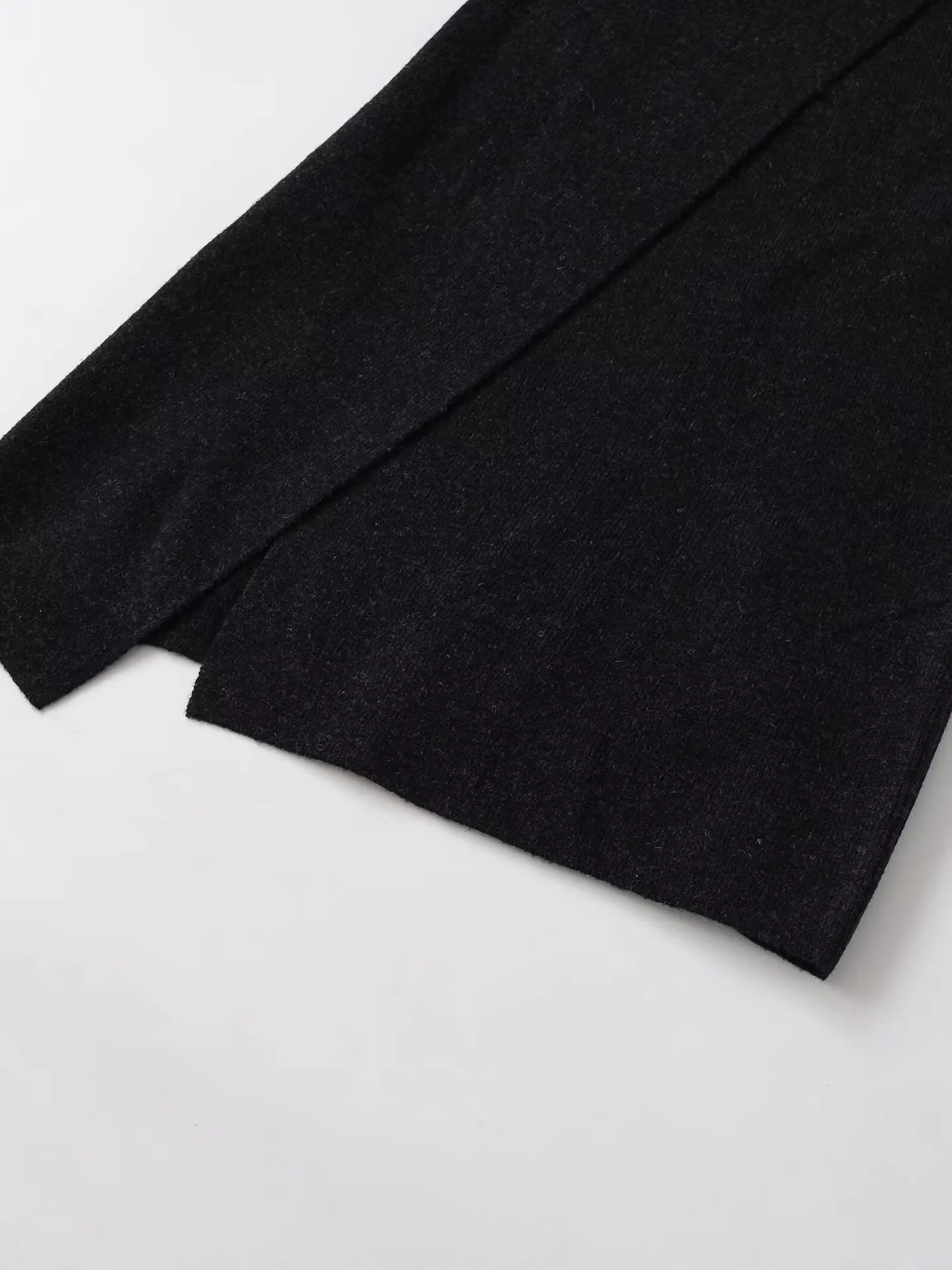 欧米風 2025 秋冬新作 スカート 通勤スタイル アシンメトリーヘム ニットロングスカート