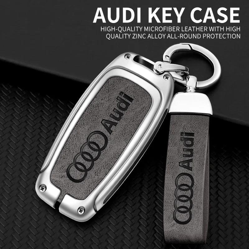 

Leather Car Key Cover Case Protector Shell For Audi A1 A3 8V A4 B8 B9 A5 A6 C7 A7 A8 Q3 Q5 Q7 S4 S6 S7 S8 R8 TT Key Accessories