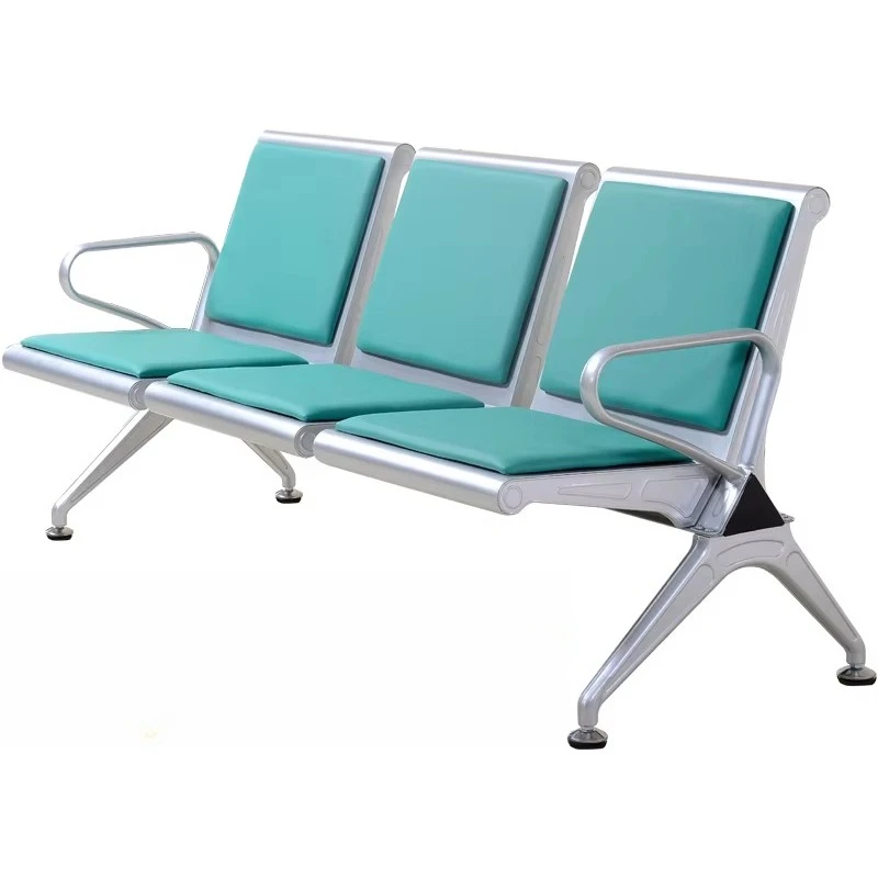 Triple Hospital Station Bank Waiting  Airport Chair Stainless Steel Waiting  Public Seat