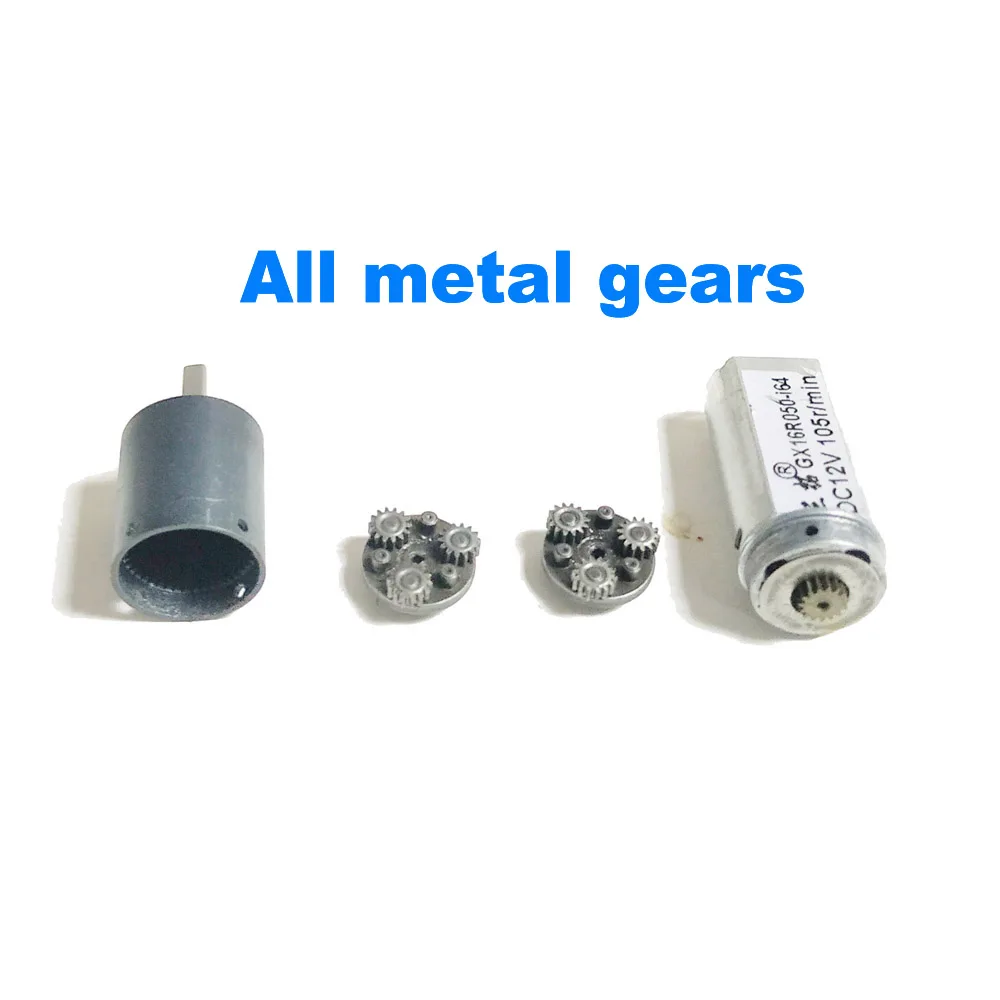 Imagem -06 - Pequeno Robô do Motor da Engrenagem Planetária Torque Alto Baixa Velocidade Motor Tubular Escovado Válvula do Fabricante de Leite dc Gx16 d = 16 mm 12v