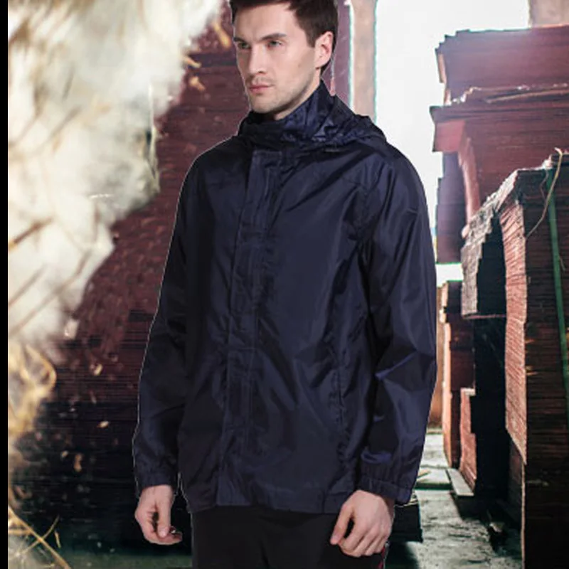 

Уличная повседневная мужская ветровка, пальто свободного покроя с капюшоном, тонкий сарафан, модная городская летняя молодежная ветрозащитная защита от солнца