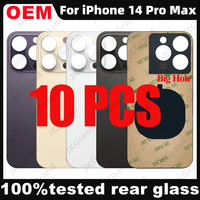 10 Pcs For iPhone 14 Pro Max Back Glass Panel Battery Cover Replacement Parts optimal Big Hole Camera Rear Door Housing Beze