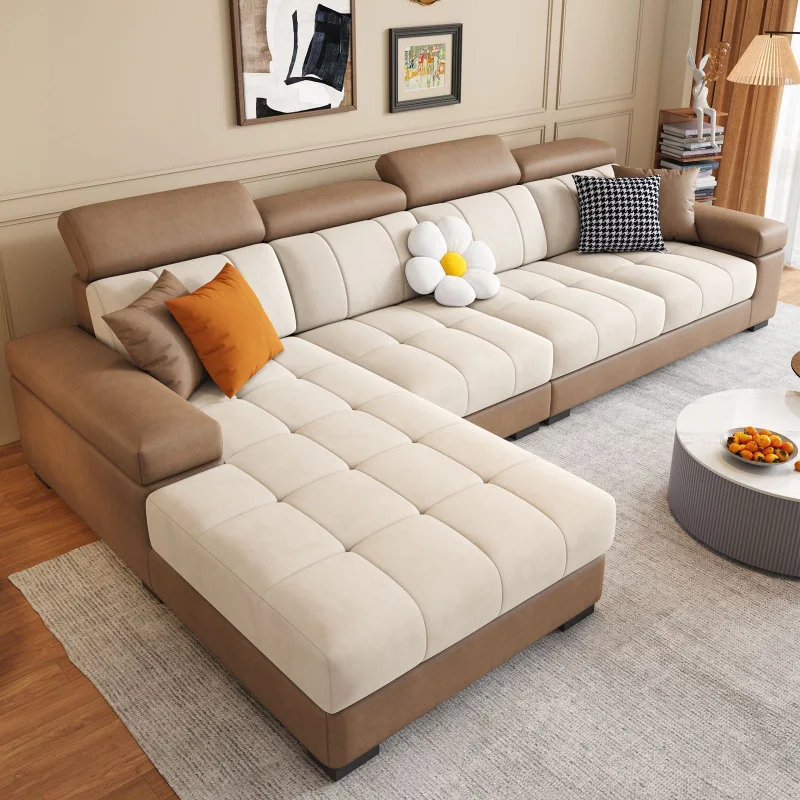 

Cotton and linen fabric double color matching size living room adjustable cat scratching cloth sofa