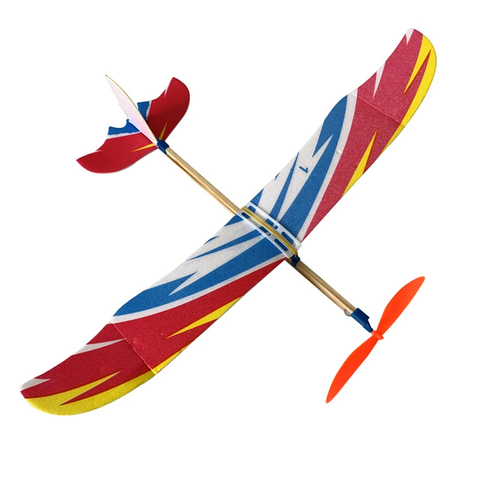 1 Set Elastic Rubber Band Flying Airplane Educational Science Models