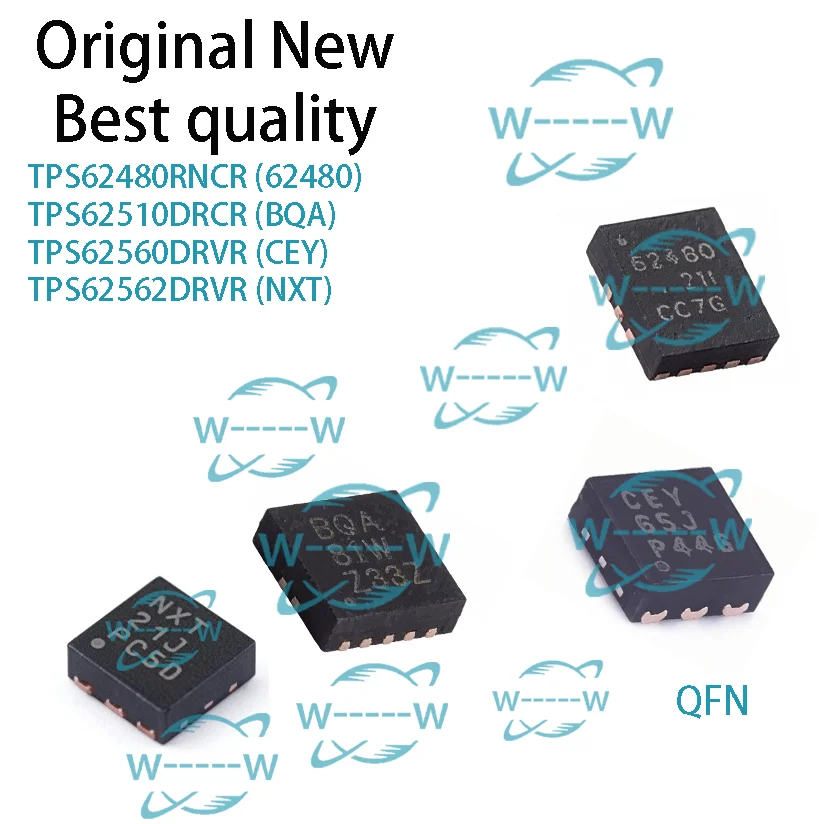 (5-30 PCS) TPS62480RNCR 62480 TPS62510DRCR BQA TPS62560DRVR CEY TPS62562DRVR NXT TPS62480 TPS62510 TPS62560 TPS62562 QFN CHIP IC
