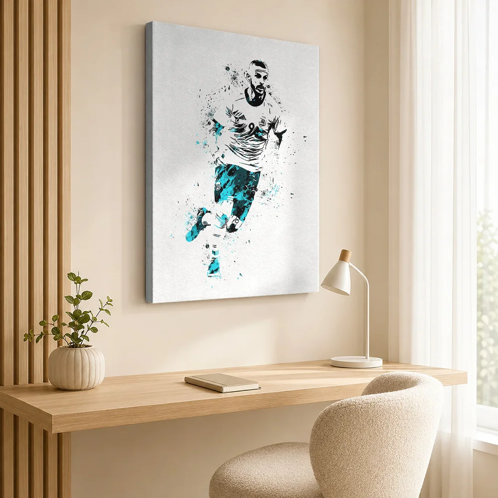 Argentina Soccer Painting Framed Canvas Print Poster Personalized Photo Sports Portrait Wall Paintings Decoration for Man Cave