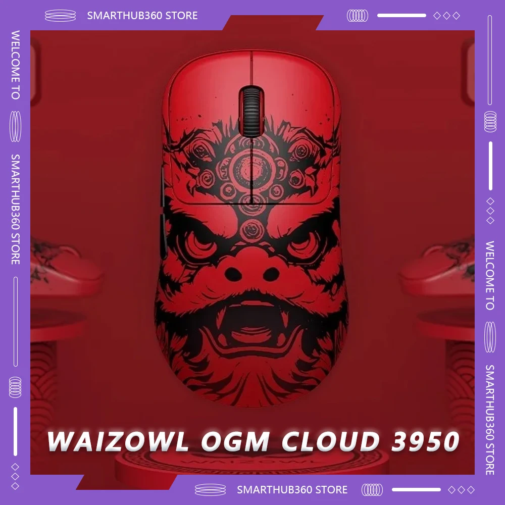 Waizowl OGM Cloud 3950 Lion Dance Gaming Mouse Three Mode Lightweight Game Mouse for PC E-sports 8k Wireless Bluetooth Wired