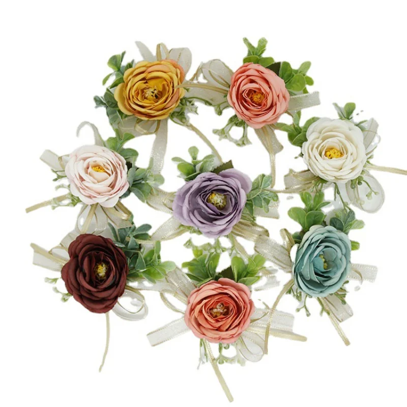 Künstlichen Boutonnieres Blumen Marrige Hochzeit Zubehör Groomsmen hochzeit corsage düğün aksesuarları