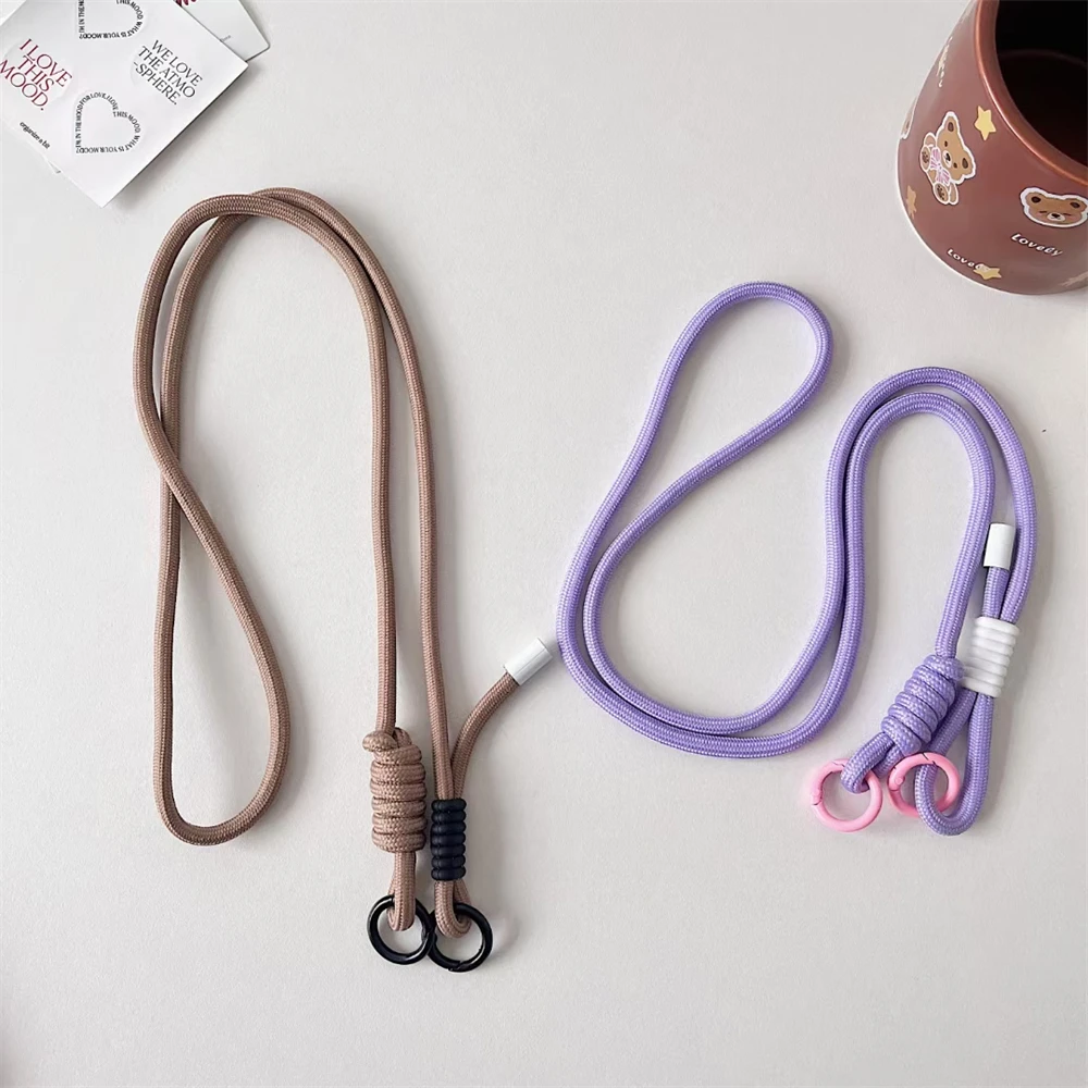 قابل للتعديل Coloful Crossbody الحبل الكتف الأشرطة المفاتيح حلقة رئيسية حبل مضفر هدايا للنساء الرجال ملحقات الهاتف المحمول