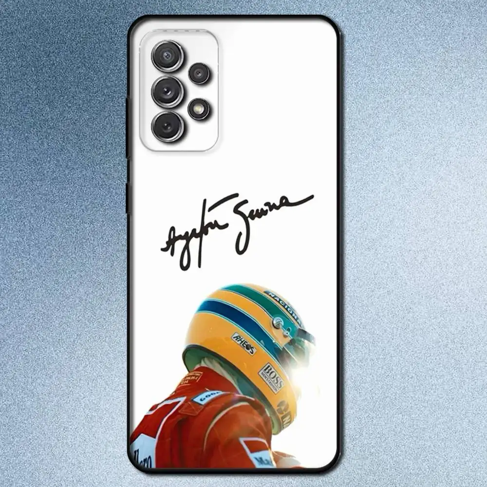 حافظة هاتف Racing Driver A-Ayrton S-Senna لهاتف سامسونج S25، S24، S21، S22، S23، S30، Ultra، S20، Plus، Fe، Lite، Note، 10,9,5G غطاء أسود