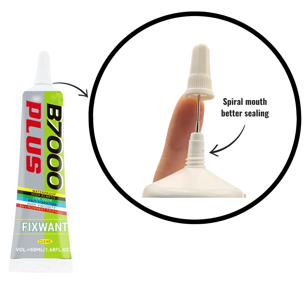 FIXWANT B7000 Plus CellPhone Screen Repair Glue Transparent B-7000 Universal Glass Plastic DIY Adhesive & Precision Applicator