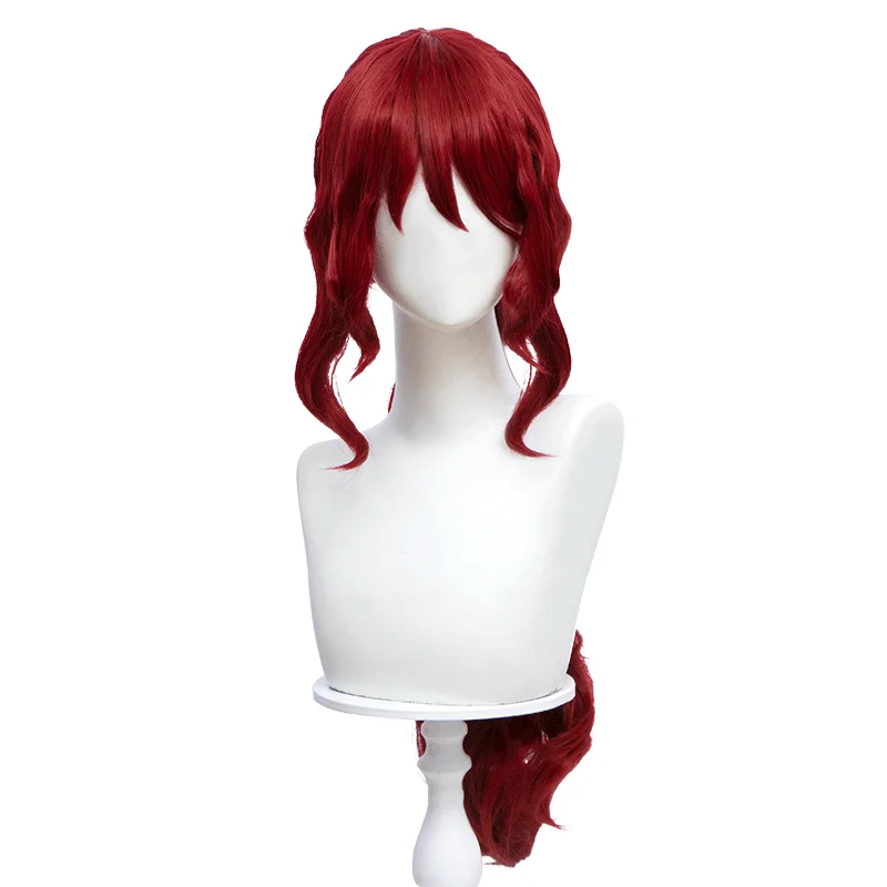 Anzu Hoshino Cosplay Wig Romantic Killer Red 75cm Long Wavy Heat Resistant Synthetic Hair Headwear Role Play Party + Wig Cap