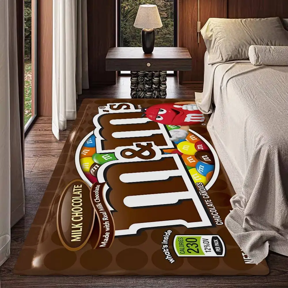 

Carpet M&M Candy Snacks Hallway Carpet Washable Non-Slip Living Room Sofa Chairs Area Mat Kitchen Doormat Area Rug
