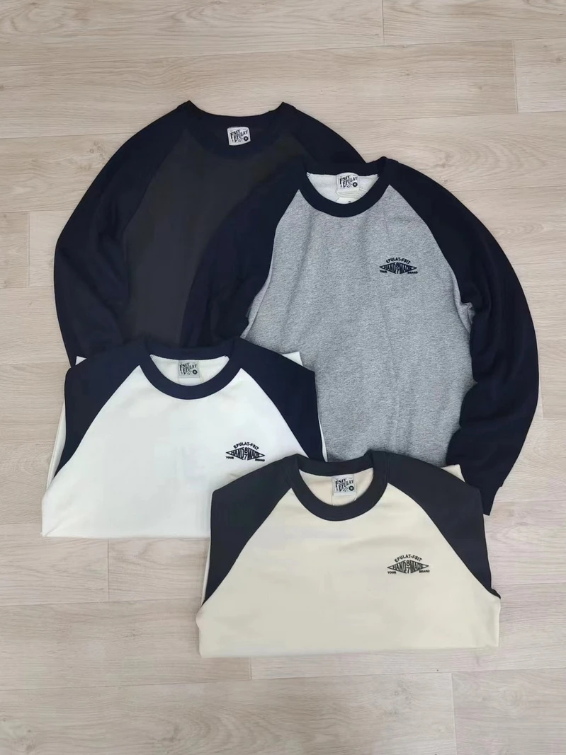 

Мужская толстовка из чистого хлопка с вышивкой, свободного кроя, на весну-осень, модная повседневная модель с круглым вырезом