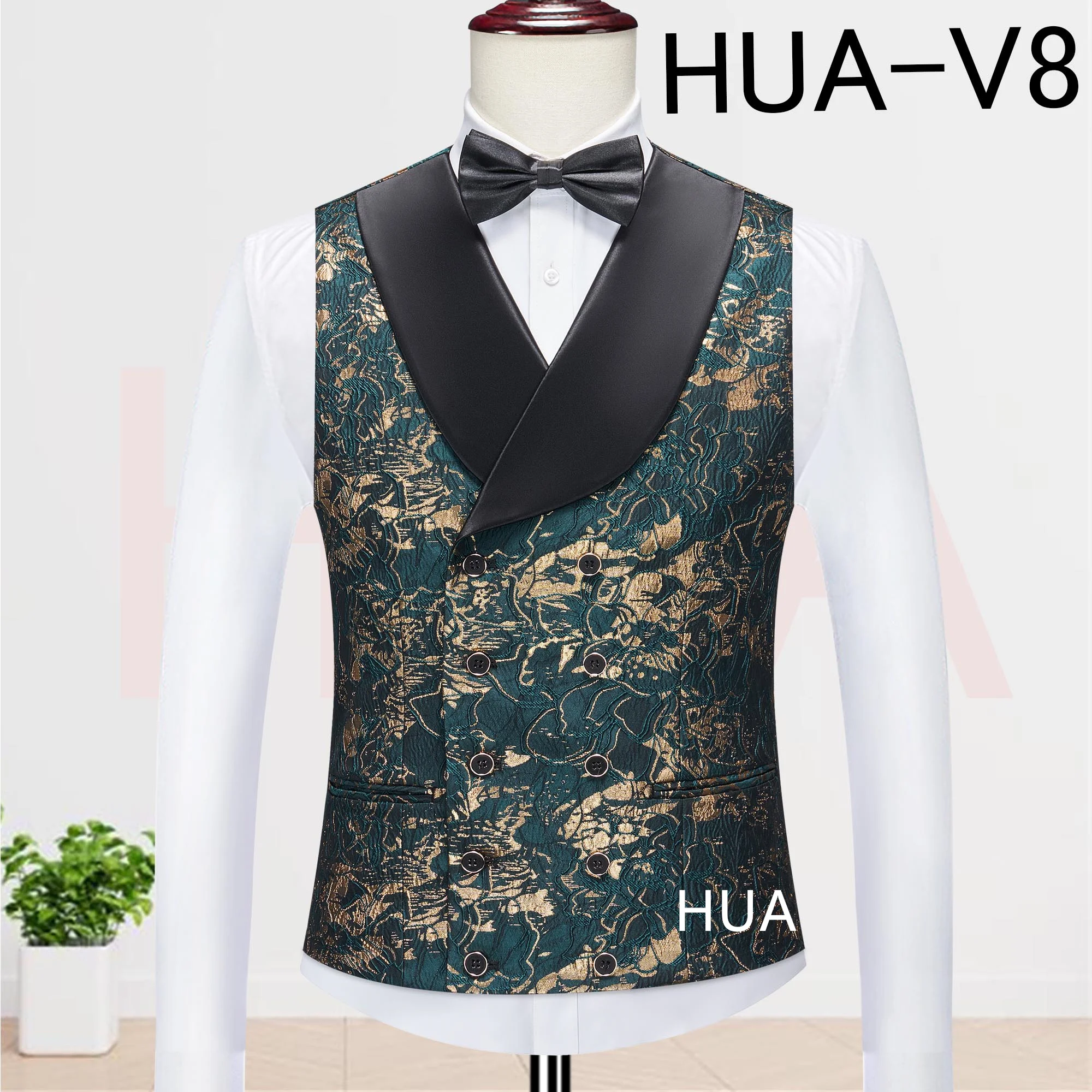 

Мужской жилет Thorndike Casual Gentleman армейского зеленого цвета с черными лацканами, двубортный, для свадьбы, для шафера