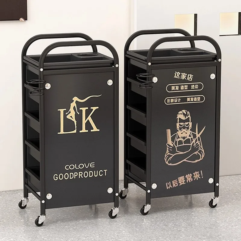 Hair Salon, Trolley, Bar Cart, Beauty Trolley, Multi-functional Shelf, Barber Shop, Perming And Dyeing Tool Cart