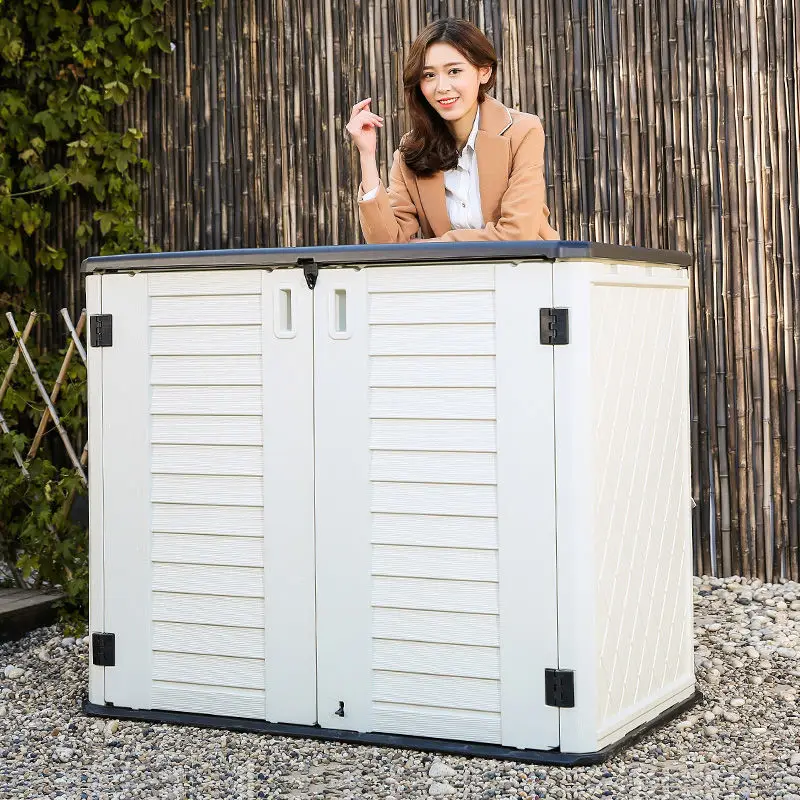 Outdoor balcony cabinet storage cabinet courtyard garden waterproof cabinet household storage outdoor sunscreen utility