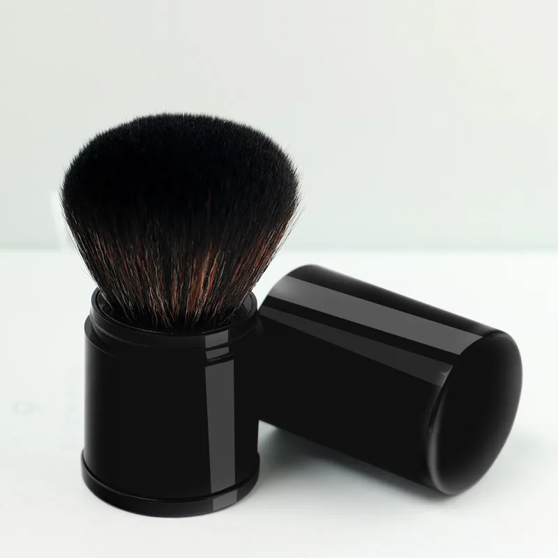 Pennello per fard retrattile - Pennello per trucco singolo portatile per strumenti di bellezza adatti ai viaggi con design compatto