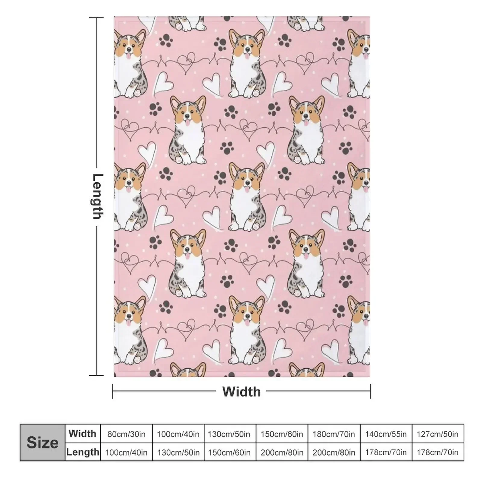 Love Corgi - Blue Merle 3 Throw Blanket couch cozy soft plush fuzzy picnic outdoor blanket