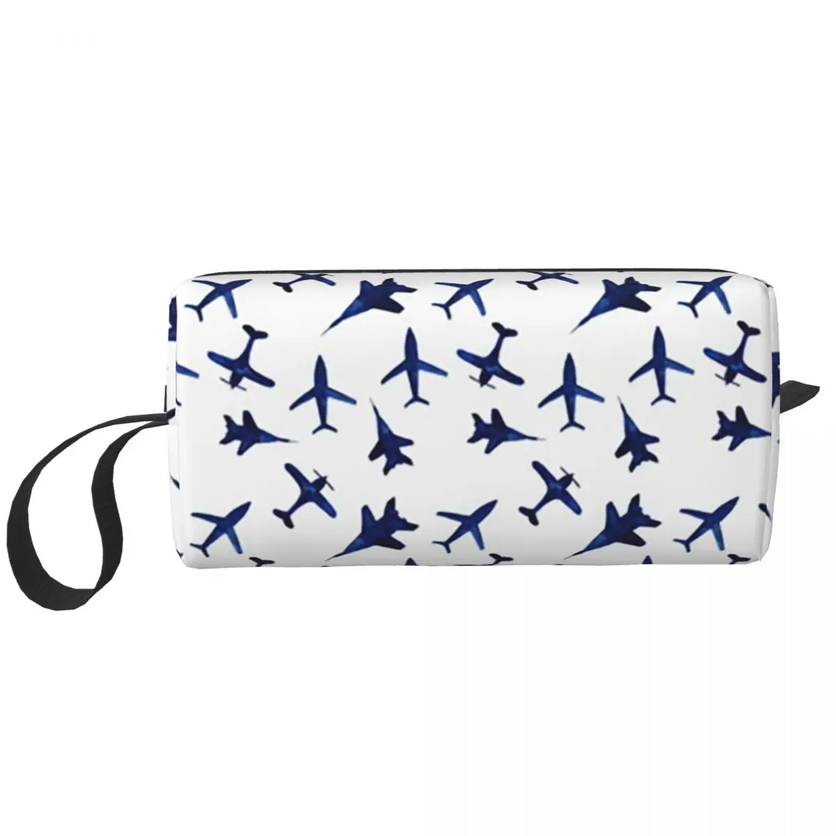 Random Airplanes Aviation Fighter Pilot Pencil Case for Students Pen Box Pencil Bag Stationery Supplies Women Organizer Pouch