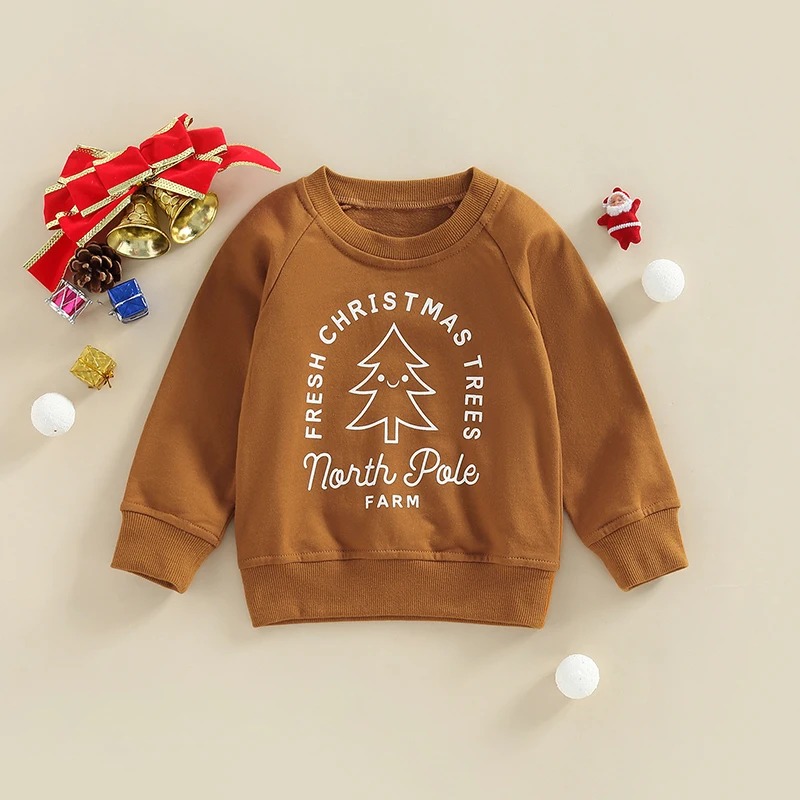 Unisex sweatshirt voor kinderen, trui met ronde hals en grafische print, comfortabele vrijetijdskleding voor herfst-winter-streetstyle