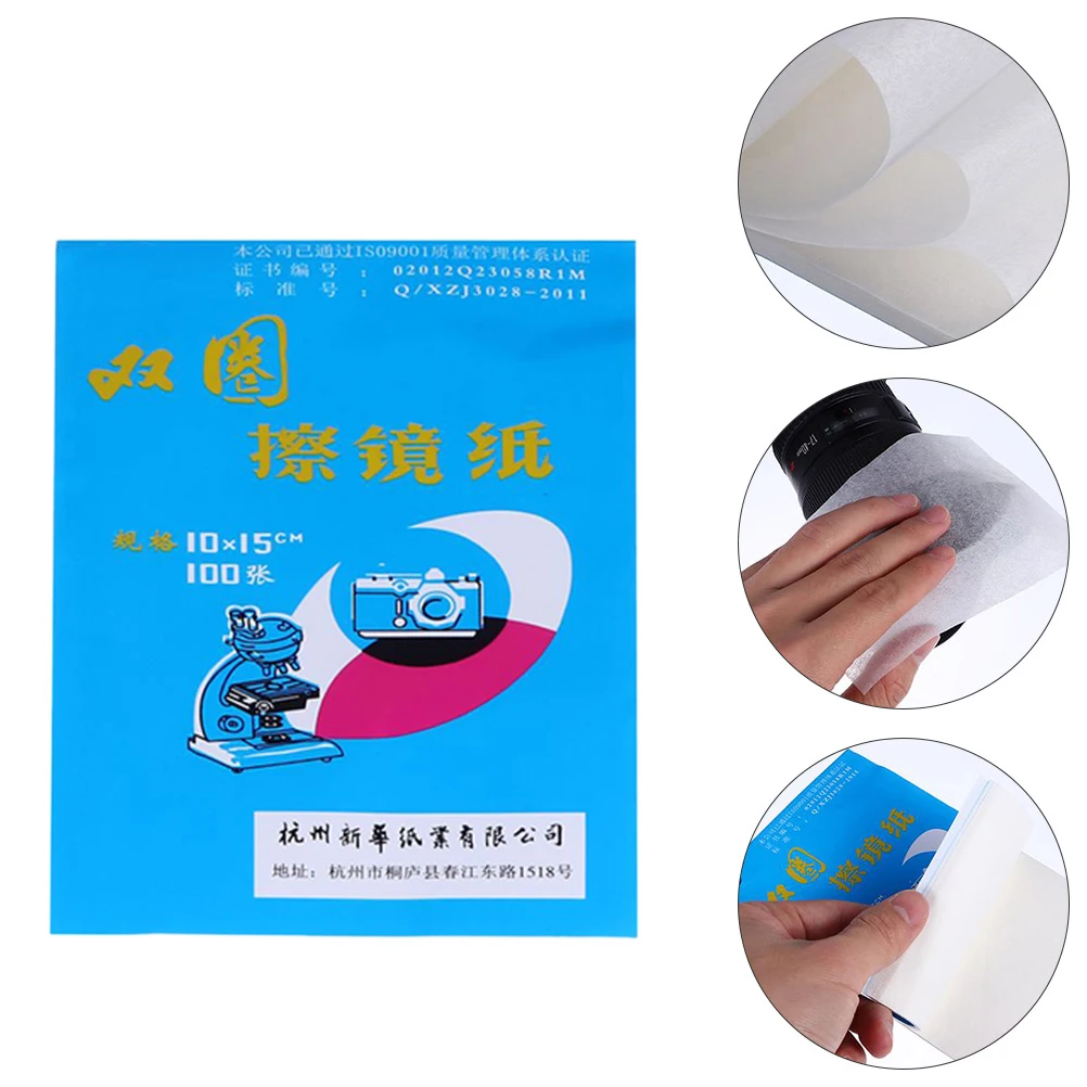 

400pcs Microscope Lens Paper Durable Safe Cleaning Tissue Portable Easy to Use Camera Cleaning Professional Wipe