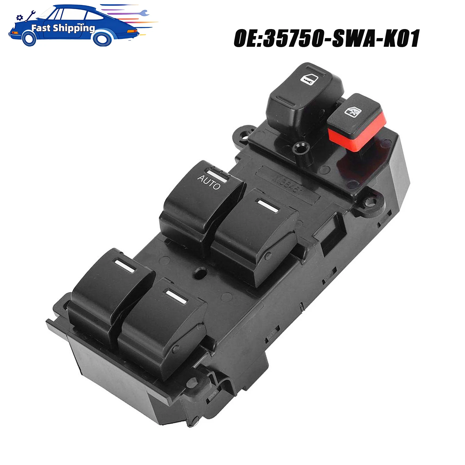 

35750-SWA-K01 Master Power Window Switch Control Button Left Driver Side For Honda CR-V 2007 2008 2009 2010 2011
