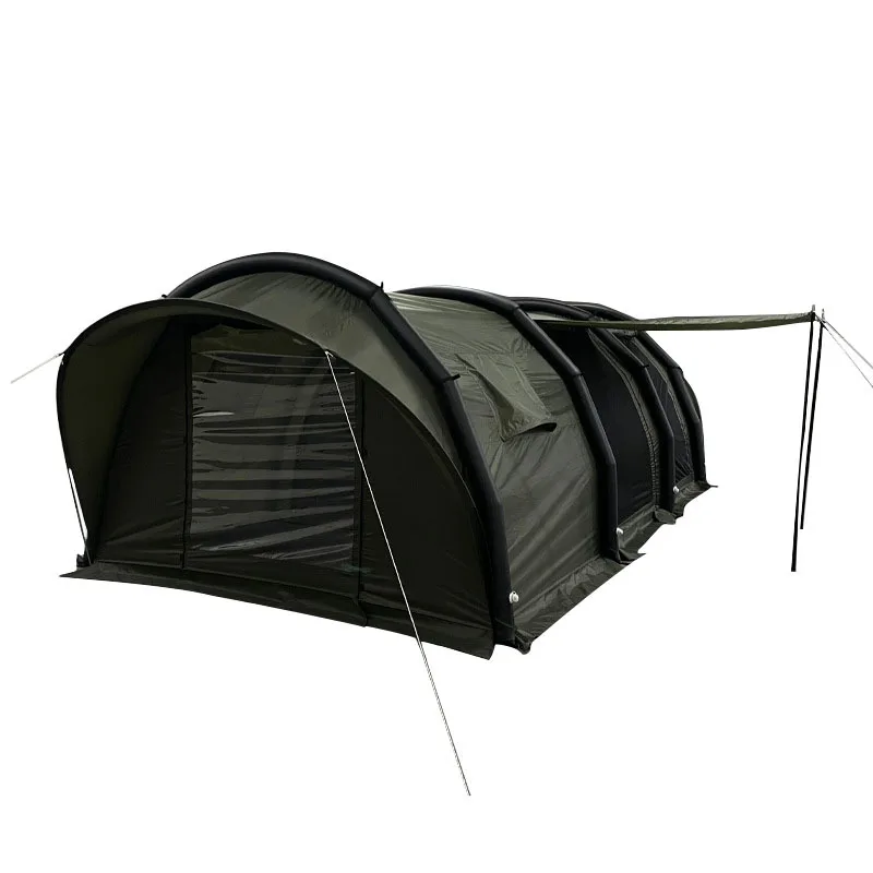 

Tunnel Inflatable Tent-Oxford Four-season Portable 2-room 1-living-room for 6-8 People Double-layer Camping for Overnight Stay