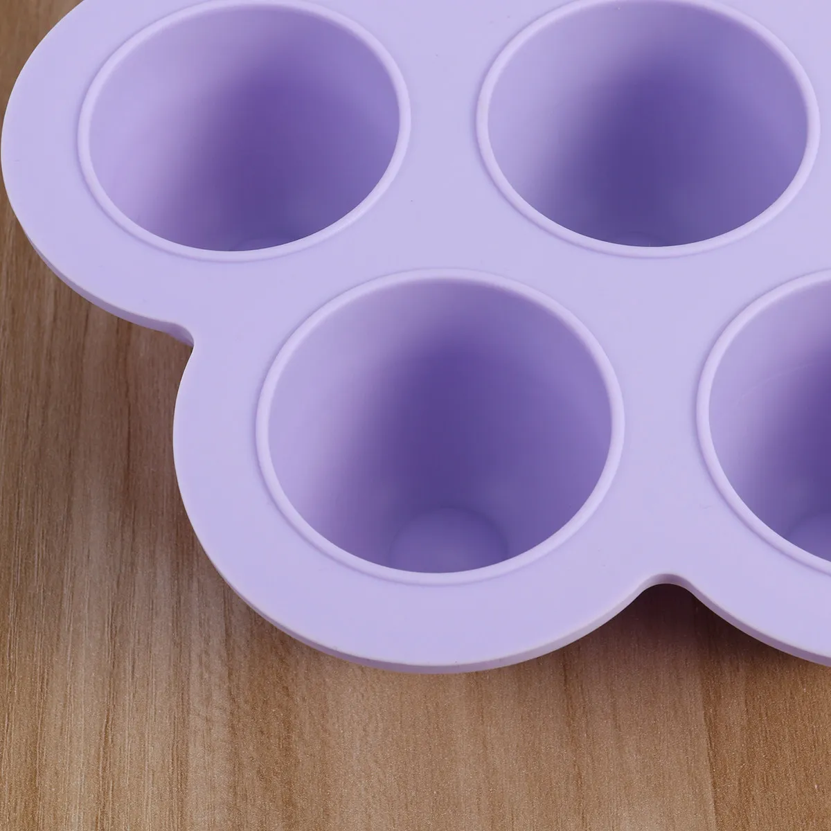 

2Pcs Baby Food Storage Tray Silicone 7 Cavities Freezer Tray Clip-on Lid Reusable Food Storage Container for Meals Oven