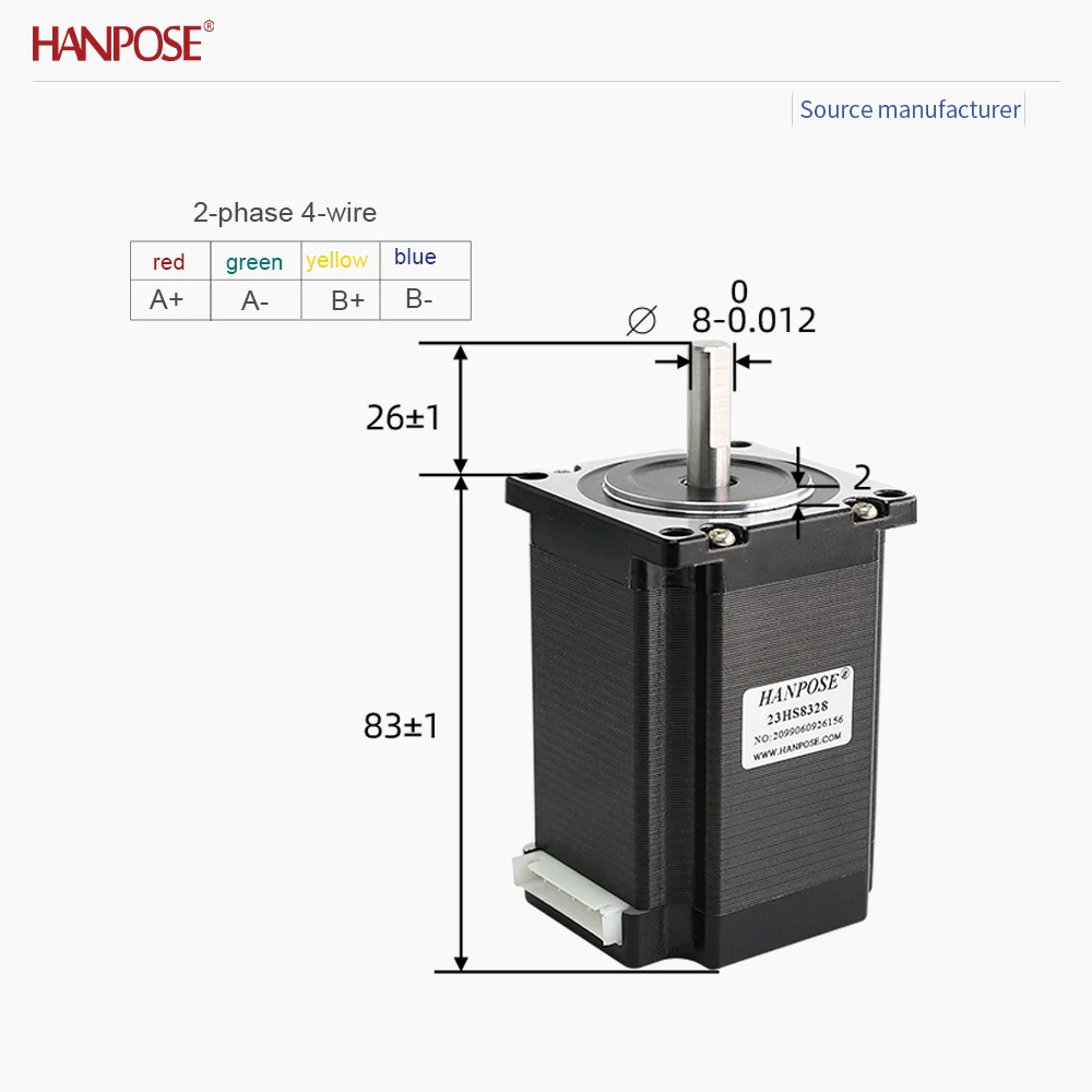 NEMA23 23HS8328 Stepper Motor 2.2N.m 2.8A Two-Phase Four Wire 3D Printing Accessories Motor Manufacturer Direct Sales