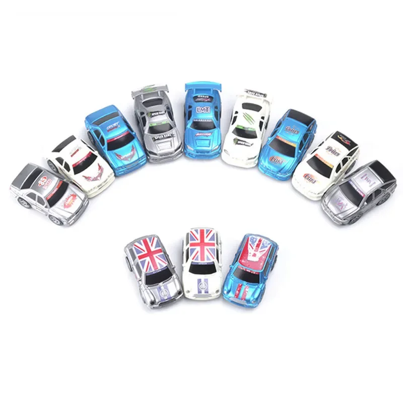 

4Pcs/set 1/72 4D Assemble Rally Car Model with Sticker Boy Sliding Q Version Toy