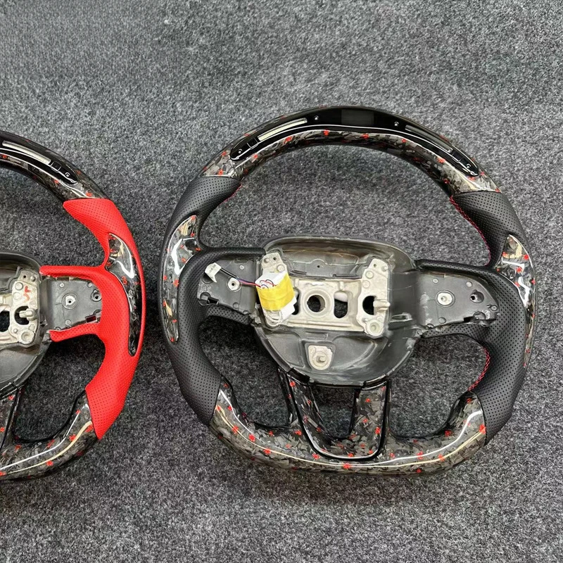 For Dodge Challenger Hellcat Modified Forged Carbon Fiber Steering Wheel With Horn Shell
