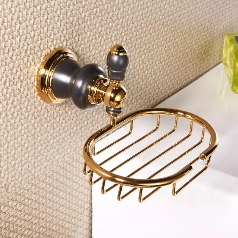 

High Quality Wall Mounted Towel Rack Gold Towel Holder Copper Gold Bathroom Accessories Towel Rail Holder Towel Shelf