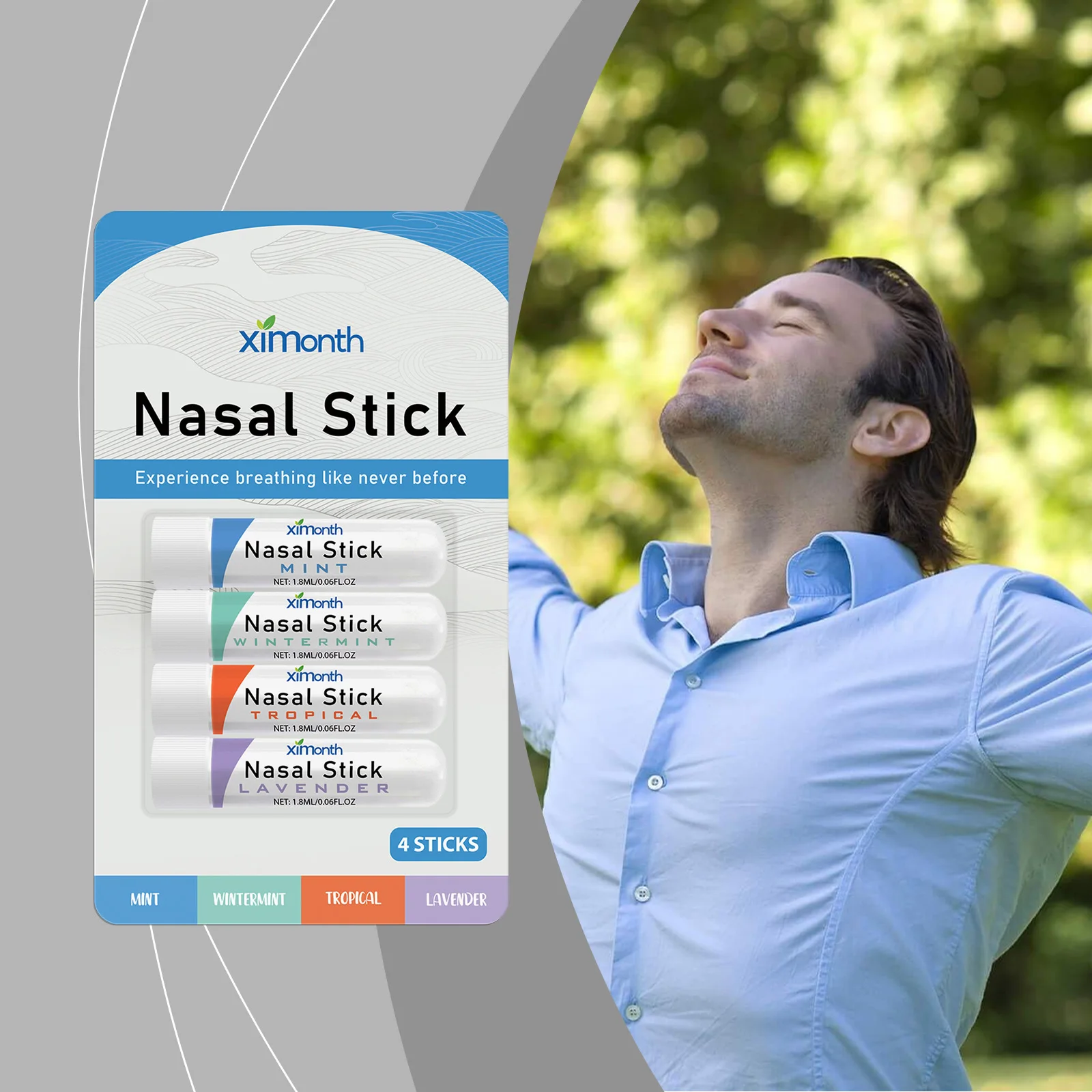 Nose Stick Set for Nasal Care - Brings Cooling and Freshness to Your Nose, Perfect Nasal Care Kit