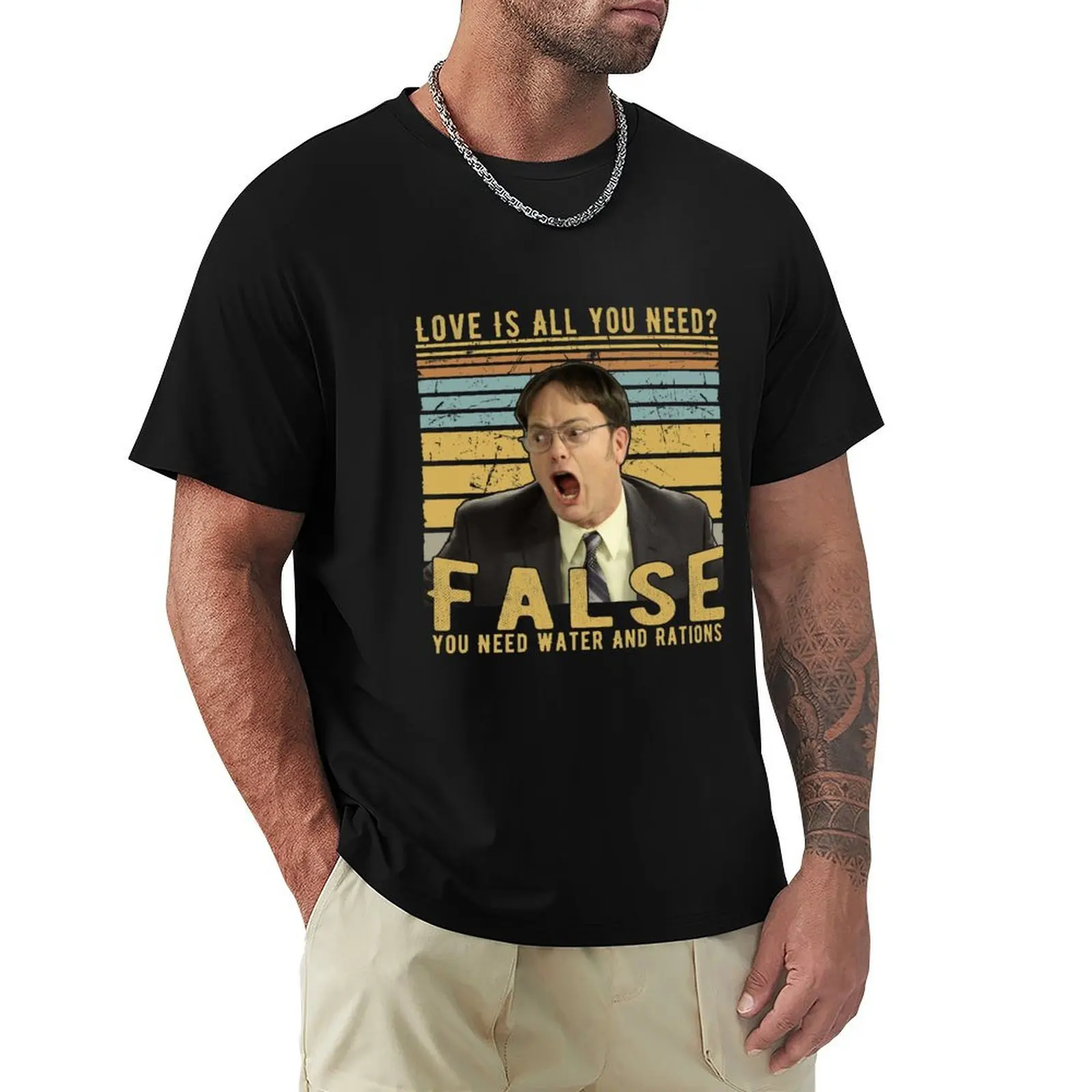 Dwight Schrute Funny Quote False T-Shirt Active Wear Sports T-Shirt for Men
