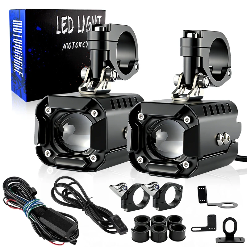 80W Upgrade Motorcycle fog light Auxiliary Lights Brighter Lamp 3000K 6000K for BMW R1200GS F800GS F700GS F650 K1600