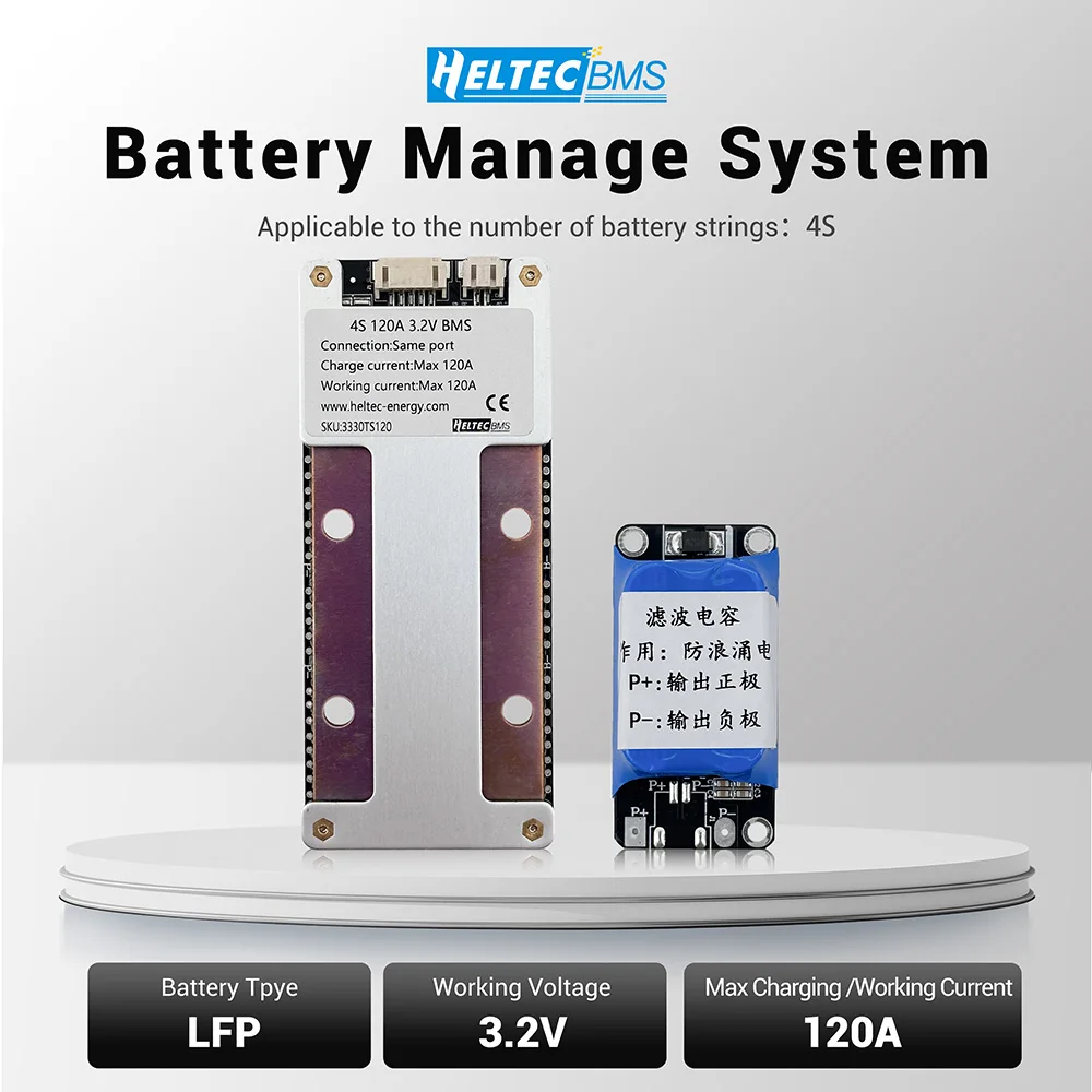 Heltec Neues 12V BMS 3S 4S 100A 120A 160A 200A 240A Lipo/Lifepo4 Batterieschutzplatine Energiespeicher BMS – Detail 14