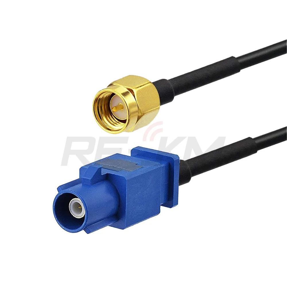 Adaptador de antena GPS Fakra C a SMA macho, Cable Pigtail RG174 para coche, módulo DVR, antena de seguimiento, receptores de sistema de navegación