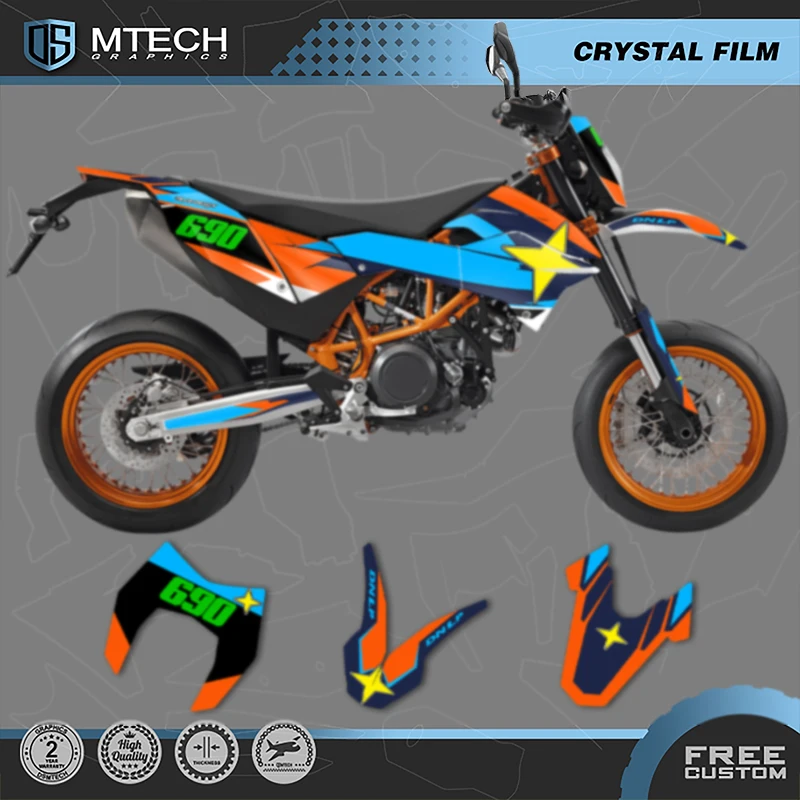 

DSMTECH Custom Motorcycle Graphics For KTM 2012 2013 2014 2015 2016 2017 2018 SMC-R690 Decals Stickers Kits 004