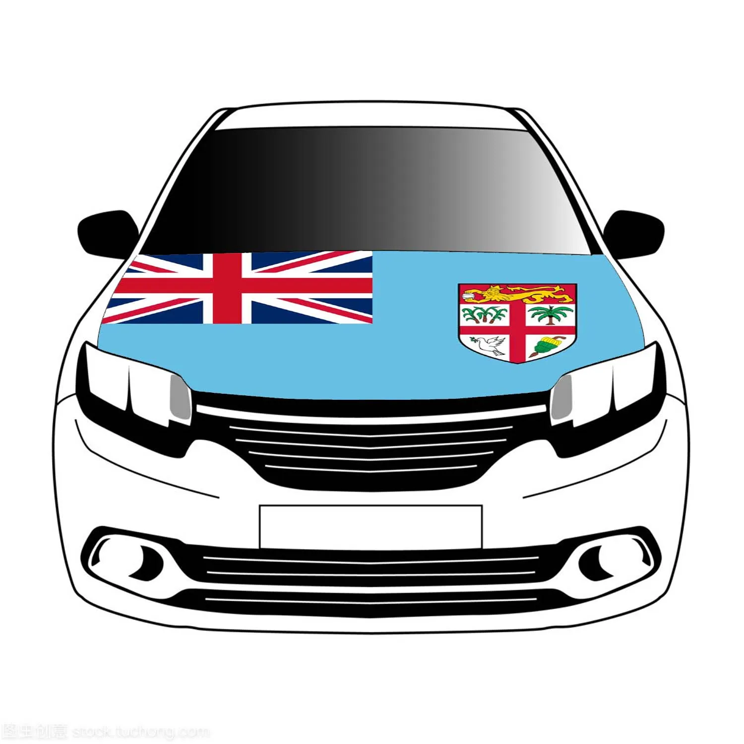 Fiji   flag car Hood cover 3.3x5ft/5x7ft 100%polyester,car bonnet banner