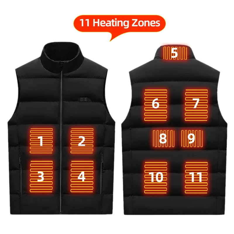 Winter Heated Vest Men USB Electric Self Heating Vest Women Heated Jacket Rechargeable Warming Heated Clothing Hunting Ski