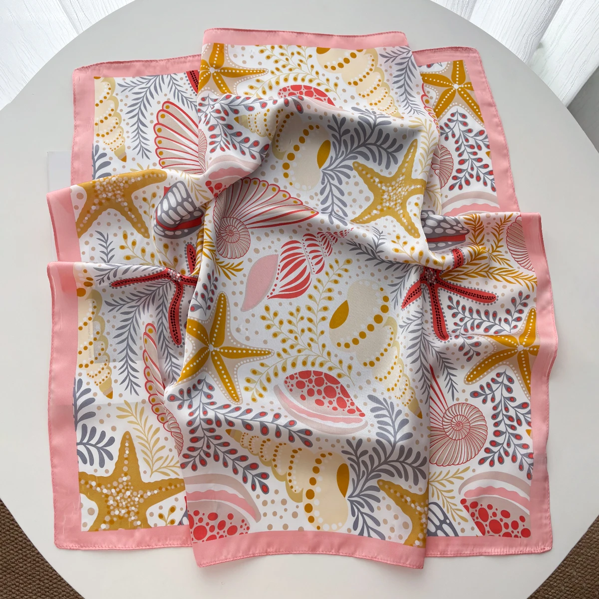New Printed Square Scarf For Women Fashion Soft Stain Scarves Bandanas Luxury Hijab Neckerchief Elegant Beach Shawl Wraps view 2